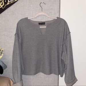 Urban Outfitters Gray Notch Top